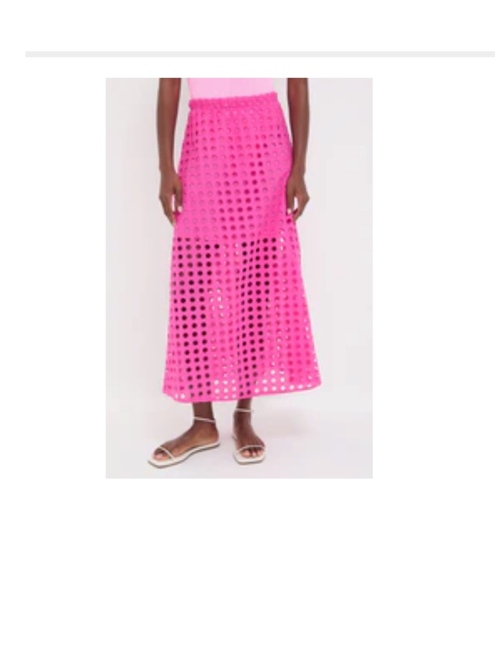 Tuckernuck Hot Pink Eyelet Maxi Skirt